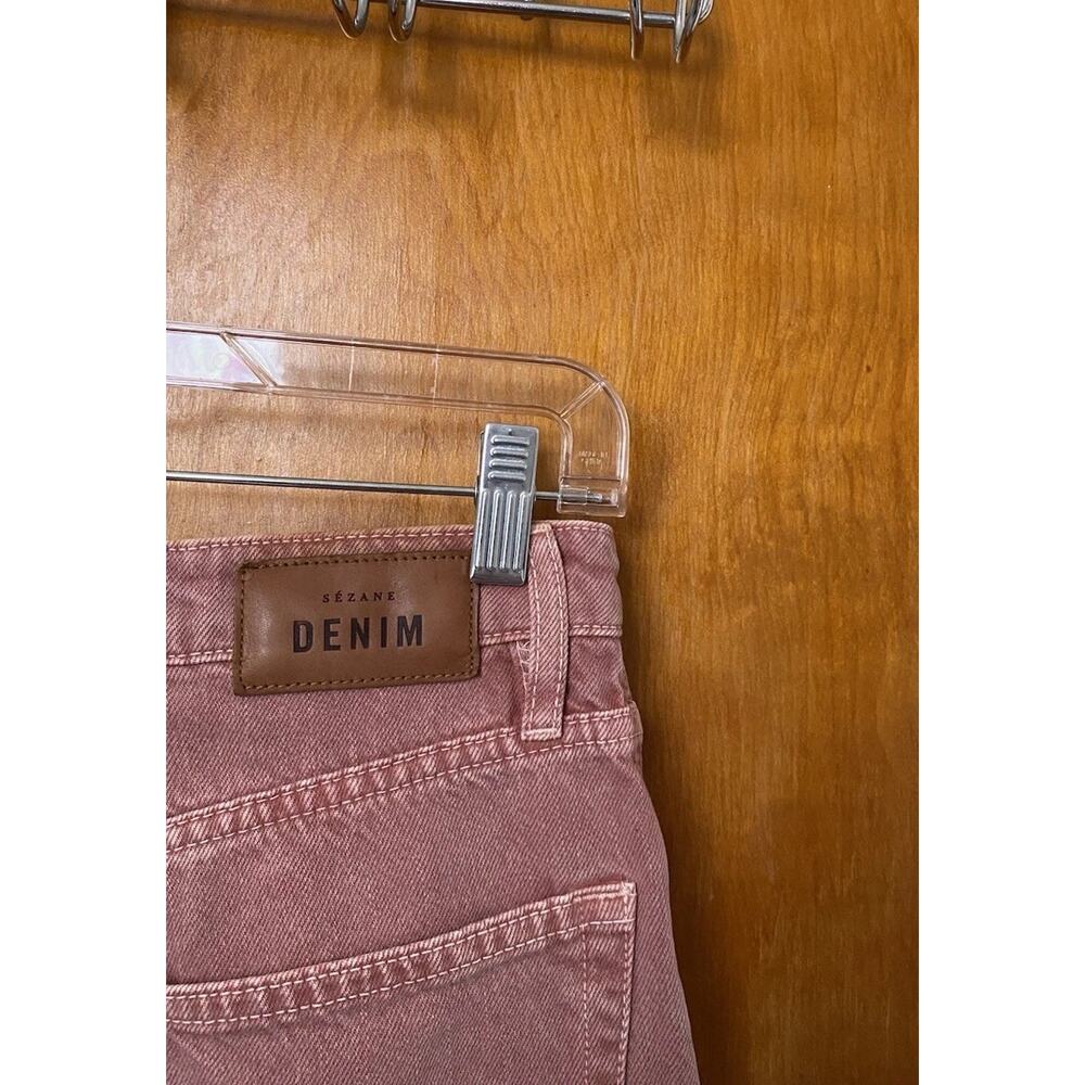 SEZANE BRUT SEXY Straight Leg Jeans Rose Stonewashed Vintage PINK Denim Sz 28 - Picture 6 of 8